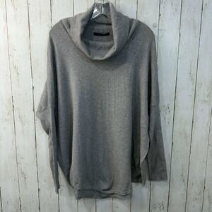 Cyrus Women's Gray Cowl‎ Neck Oversized Long Sleeve Knit Top Size M